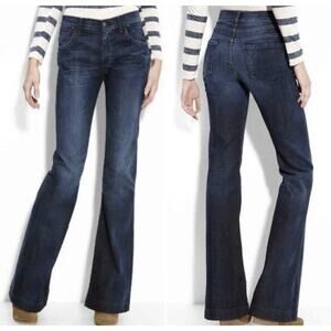 COH Citizens of Humanity Hutton Wide Leg Dark Wash Flared Hem Jeans Womens Sz 32
